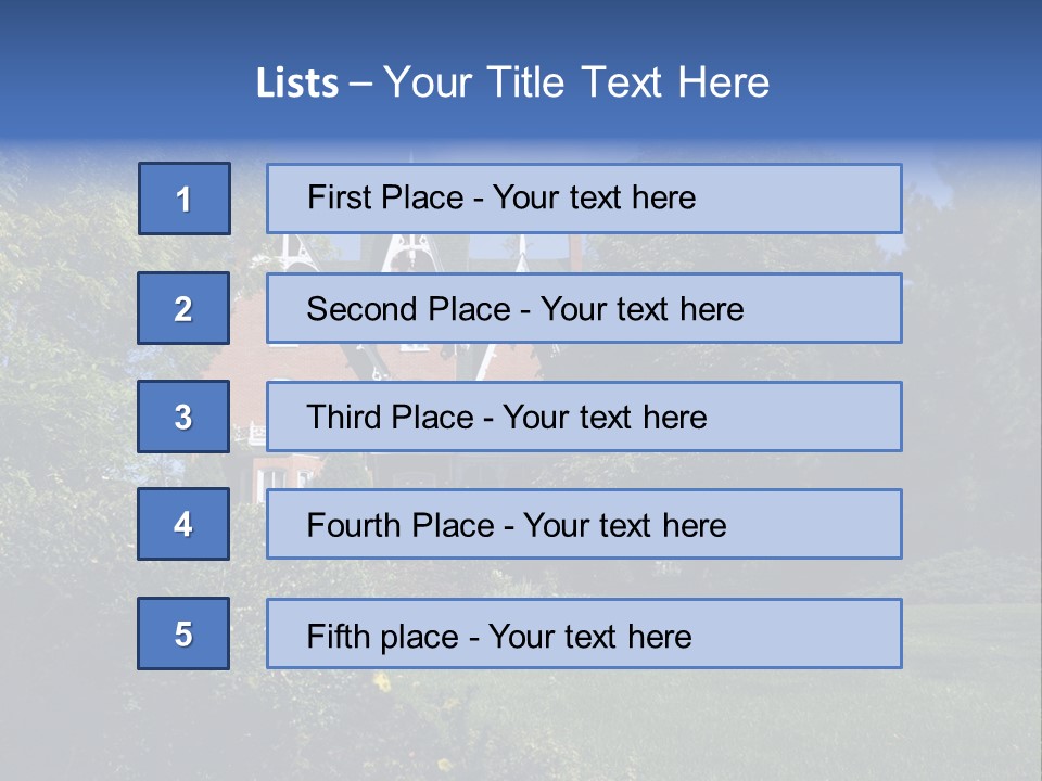 An Ornate, Nineteenth-Century North American Red Brick House In Late Summer. PowerPoint Template