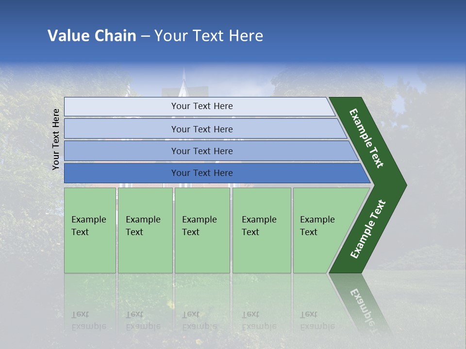 An Ornate, Nineteenth-Century North American Red Brick House In Late Summer. PowerPoint Template