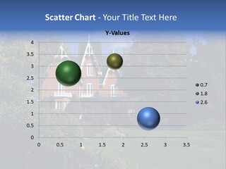 An Ornate, Nineteenth-Century North American Red Brick House In Late Summer. PowerPoint Template