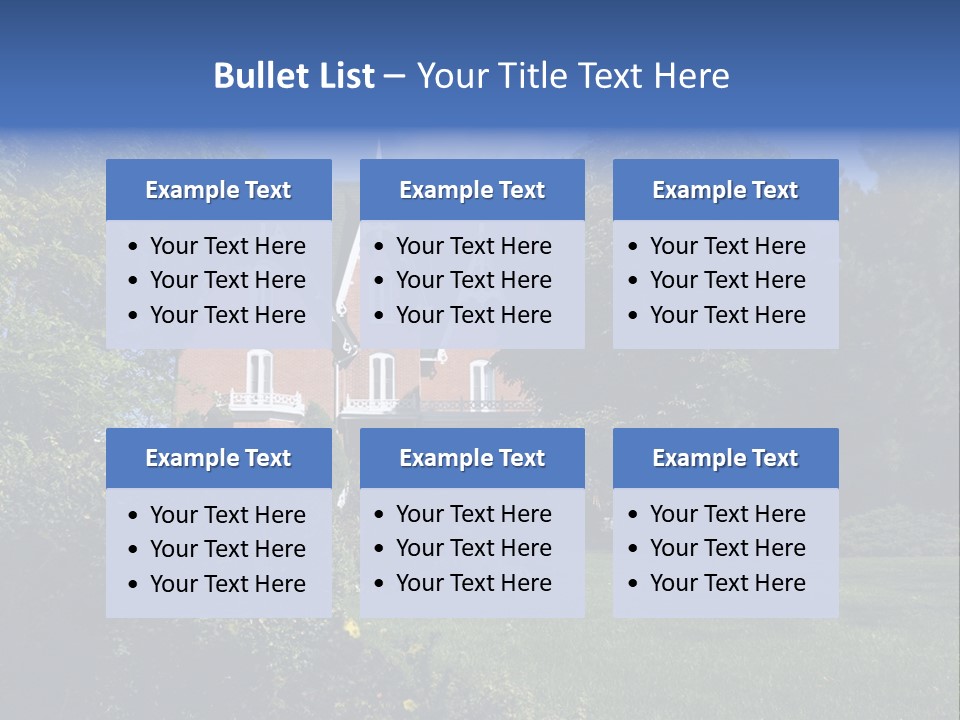 An Ornate, Nineteenth-Century North American Red Brick House In Late Summer. PowerPoint Template
