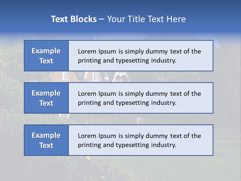 An Ornate, Nineteenth-Century North American Red Brick House In Late Summer. PowerPoint Template