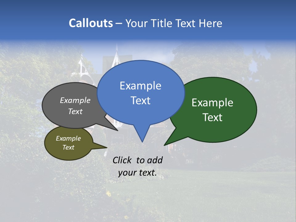 An Ornate, Nineteenth-Century North American Red Brick House In Late Summer. PowerPoint Template