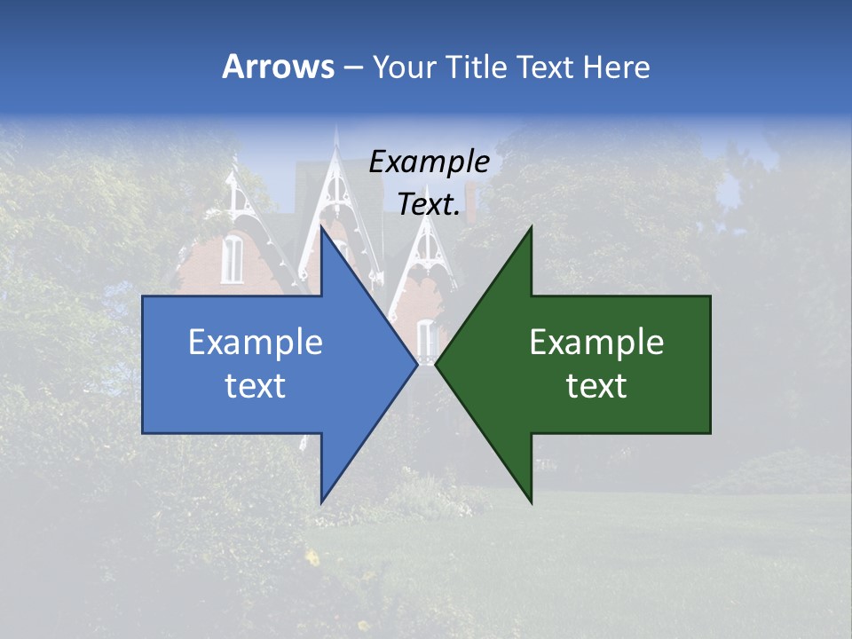 An Ornate, Nineteenth-Century North American Red Brick House In Late Summer. PowerPoint Template
