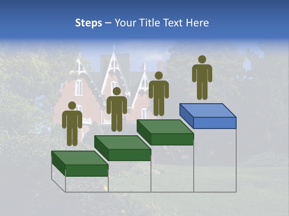 An Ornate, Nineteenth-Century North American Red Brick House In Late Summer. PowerPoint Template