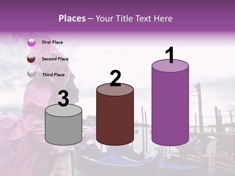 Pink Mask, Venice Carnival, Italy. PowerPoint Template