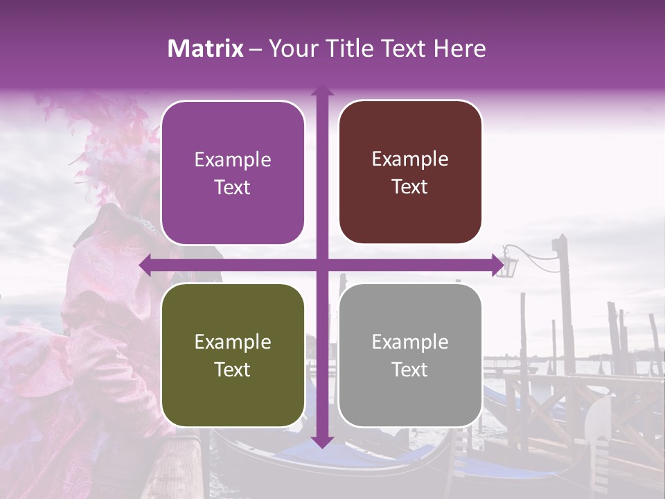 Pink Mask, Venice Carnival, Italy. PowerPoint Template