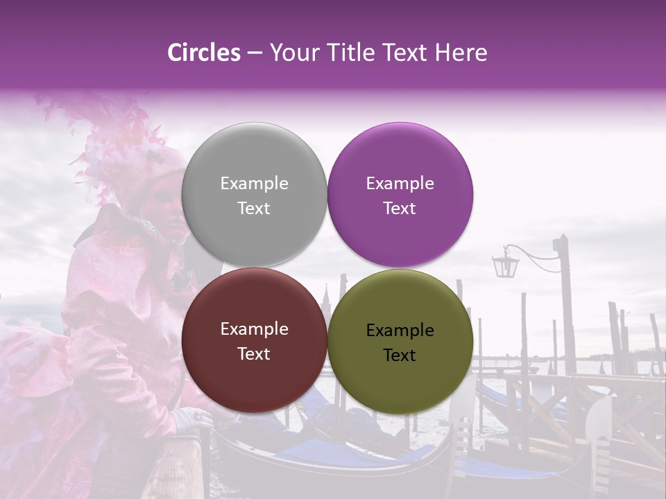 Pink Mask, Venice Carnival, Italy. PowerPoint Template