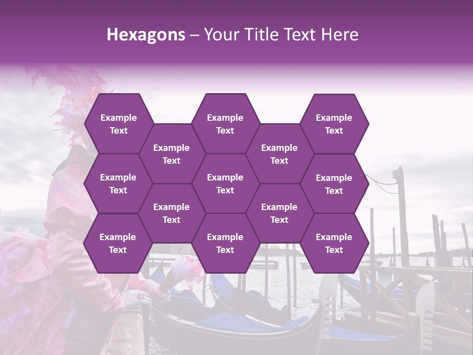 Pink Mask, Venice Carnival, Italy. PowerPoint Template