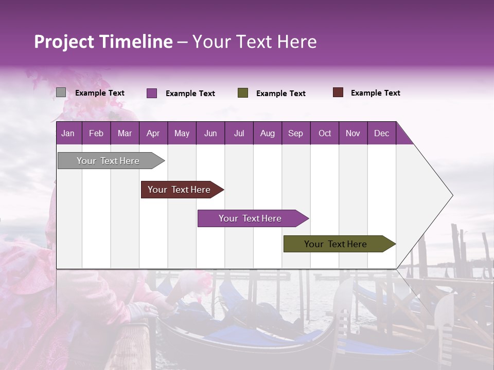 Pink Mask, Venice Carnival, Italy. PowerPoint Template