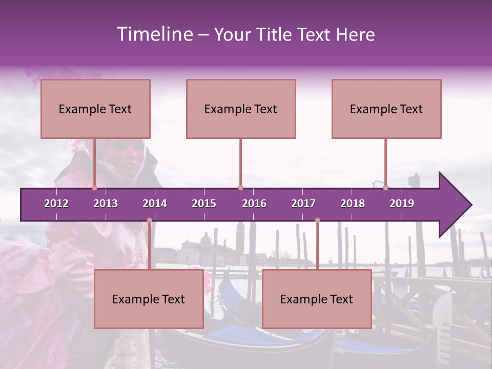 Pink Mask, Venice Carnival, Italy. PowerPoint Template