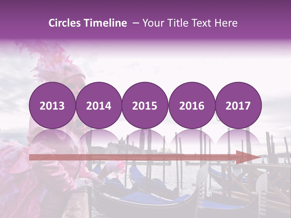 Pink Mask, Venice Carnival, Italy. PowerPoint Template