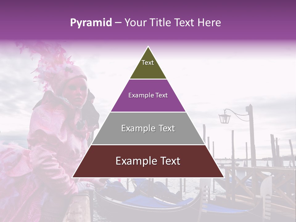 Pink Mask, Venice Carnival, Italy. PowerPoint Template