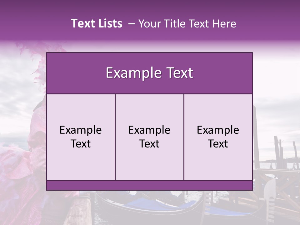 Pink Mask, Venice Carnival, Italy. PowerPoint Template