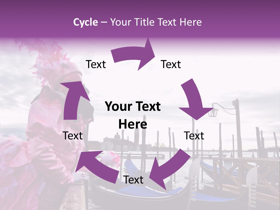 Pink Mask, Venice Carnival, Italy. PowerPoint Template