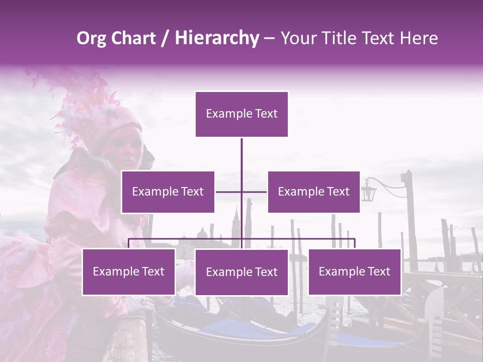 Pink Mask, Venice Carnival, Italy. PowerPoint Template