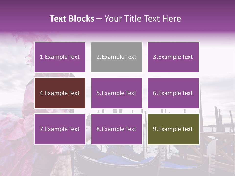 Pink Mask, Venice Carnival, Italy. PowerPoint Template