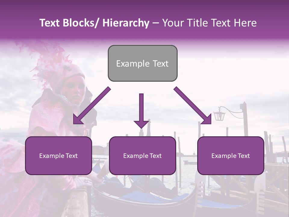 Pink Mask, Venice Carnival, Italy. PowerPoint Template