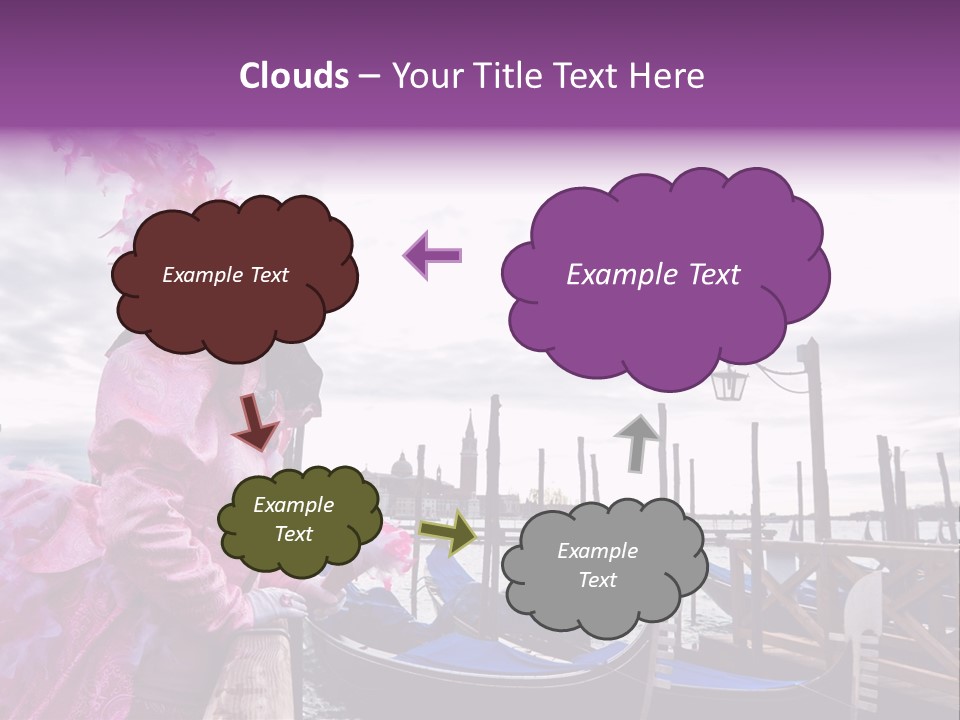 Pink Mask, Venice Carnival, Italy. PowerPoint Template