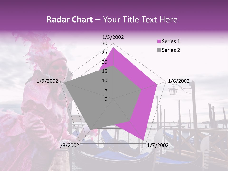 Pink Mask, Venice Carnival, Italy. PowerPoint Template