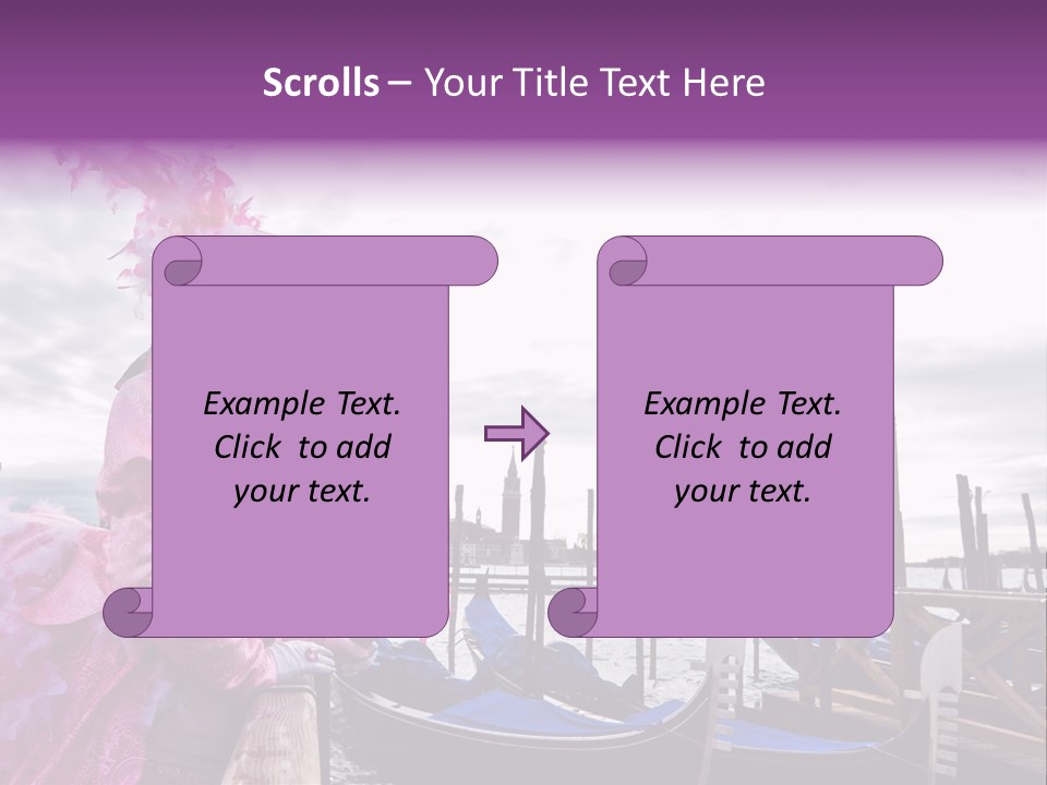 Pink Mask, Venice Carnival, Italy. PowerPoint Template