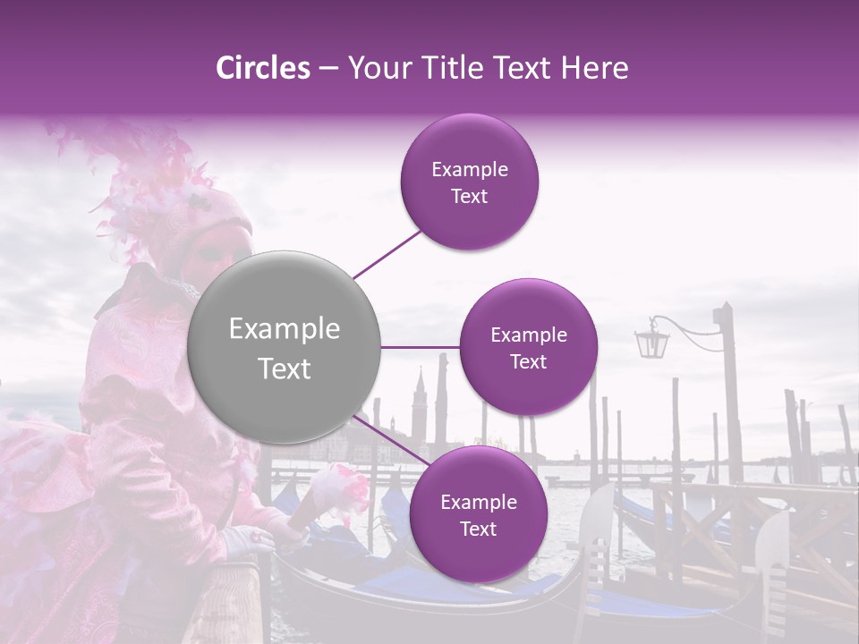 Pink Mask, Venice Carnival, Italy. PowerPoint Template