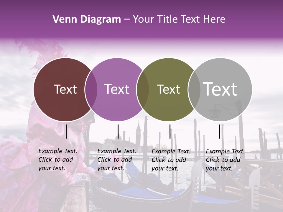 Pink Mask, Venice Carnival, Italy. PowerPoint Template