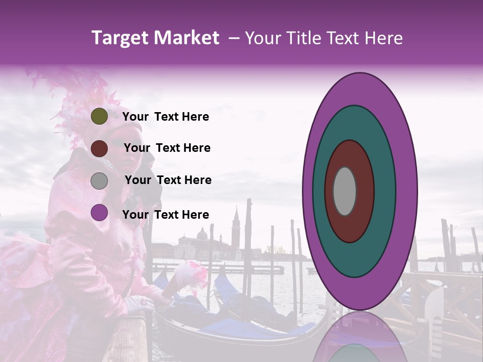 Pink Mask, Venice Carnival, Italy. PowerPoint Template