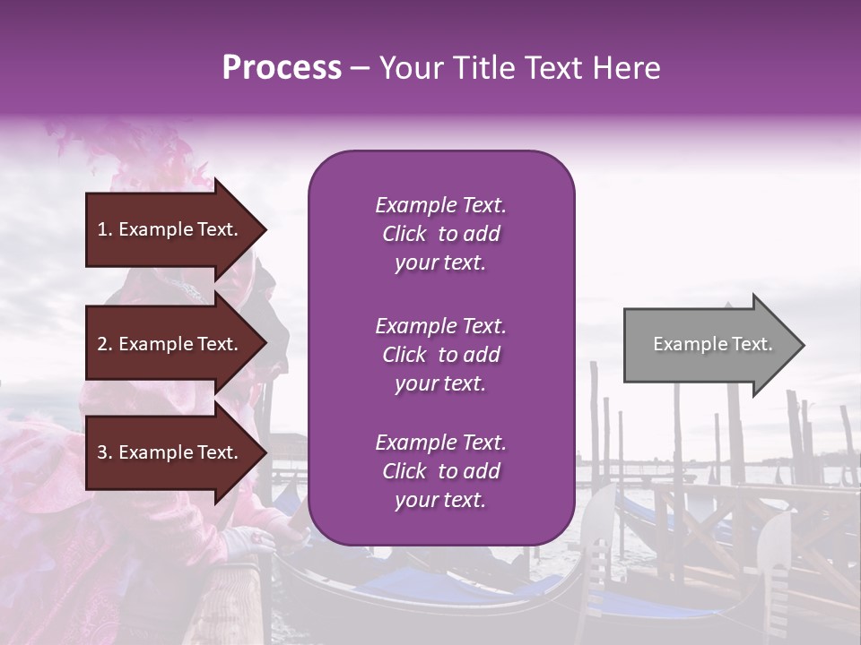 Pink Mask, Venice Carnival, Italy. PowerPoint Template