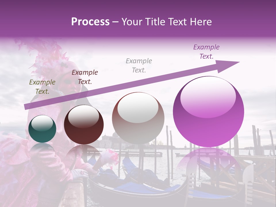 Pink Mask, Venice Carnival, Italy. PowerPoint Template