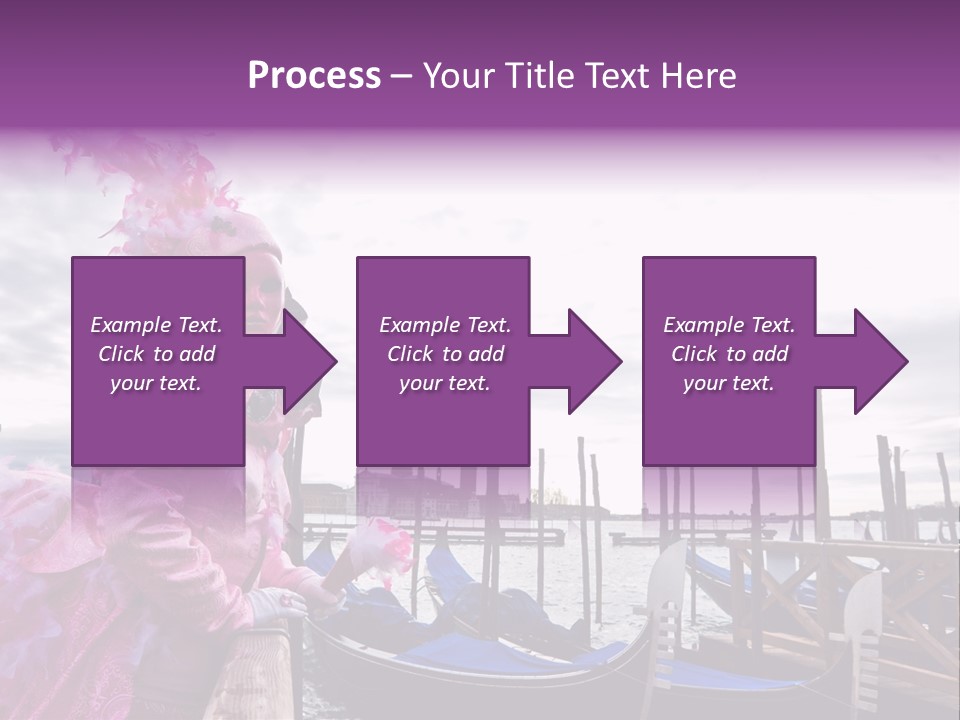 Pink Mask, Venice Carnival, Italy. PowerPoint Template