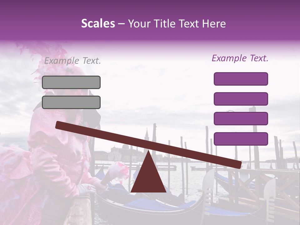 Pink Mask, Venice Carnival, Italy. PowerPoint Template