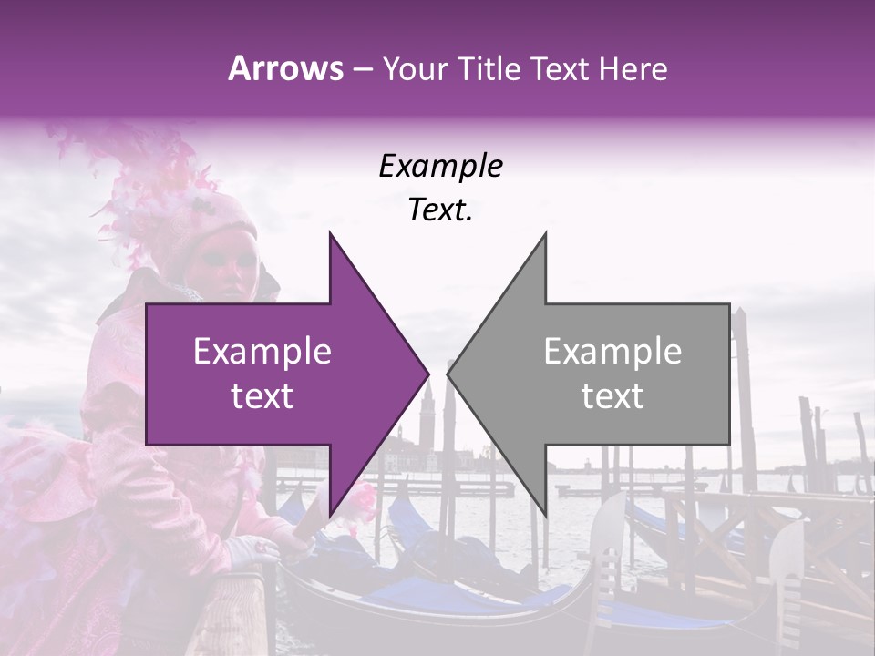 Pink Mask, Venice Carnival, Italy. PowerPoint Template