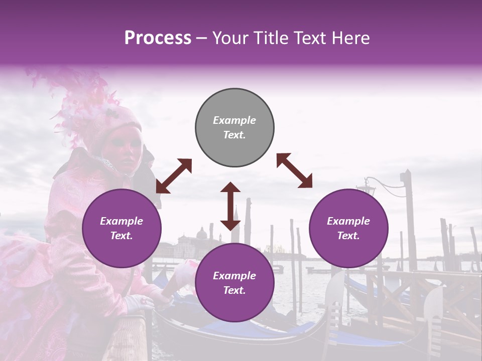 Pink Mask, Venice Carnival, Italy. PowerPoint Template