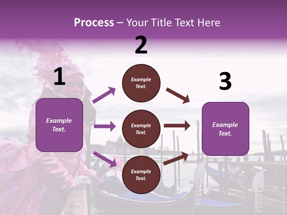 Pink Mask, Venice Carnival, Italy. PowerPoint Template