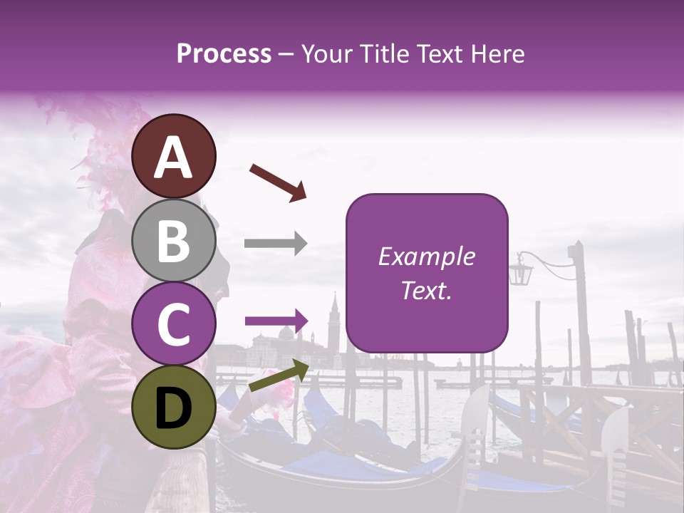 Pink Mask, Venice Carnival, Italy. PowerPoint Template