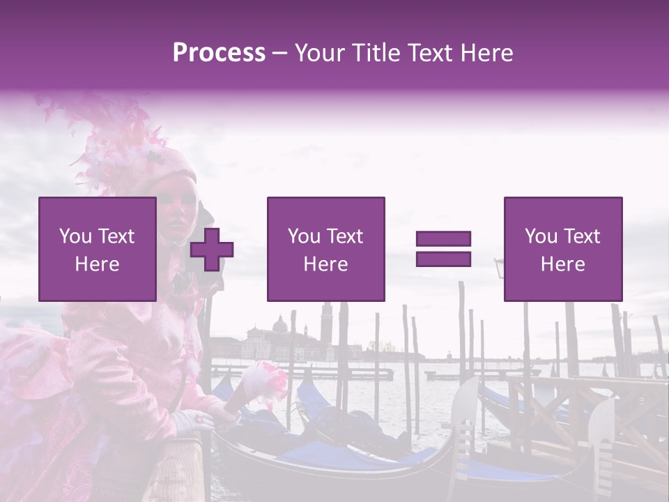 Pink Mask, Venice Carnival, Italy. PowerPoint Template