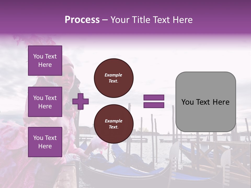 Pink Mask, Venice Carnival, Italy. PowerPoint Template