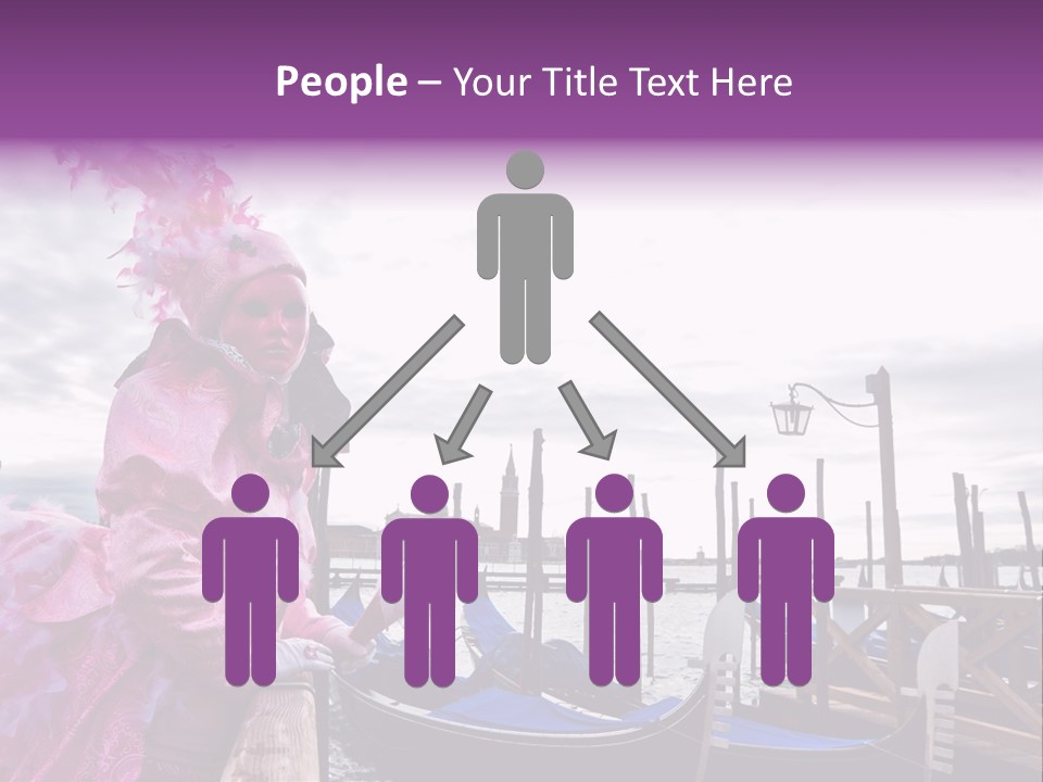 Pink Mask, Venice Carnival, Italy. PowerPoint Template