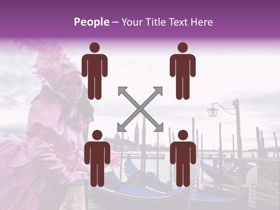 Pink Mask, Venice Carnival, Italy. PowerPoint Template