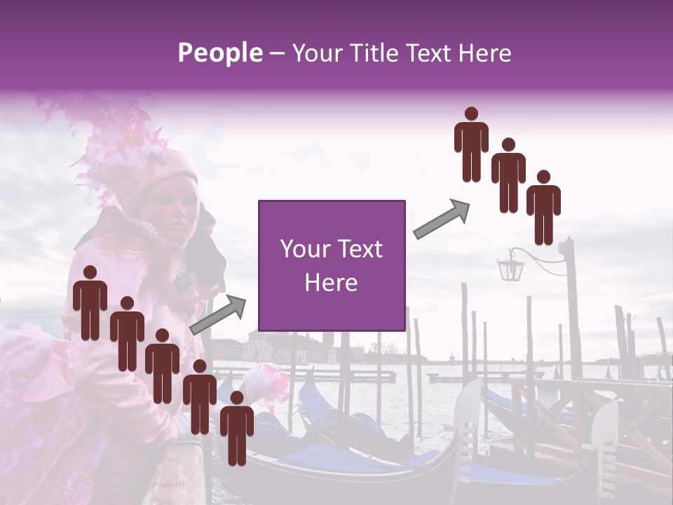 Pink Mask, Venice Carnival, Italy. PowerPoint Template