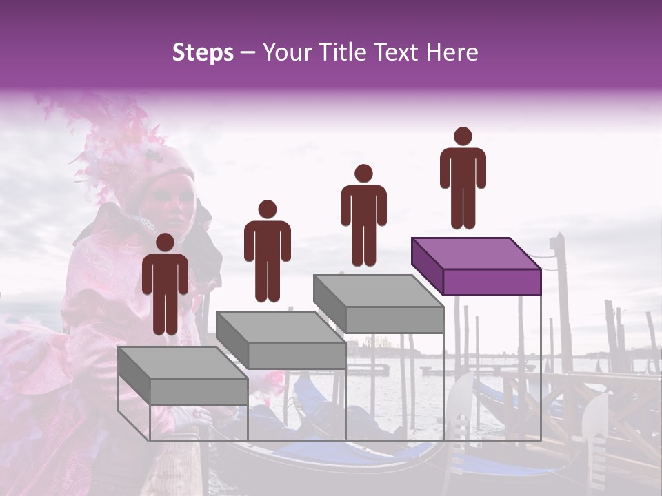 Pink Mask, Venice Carnival, Italy. PowerPoint Template