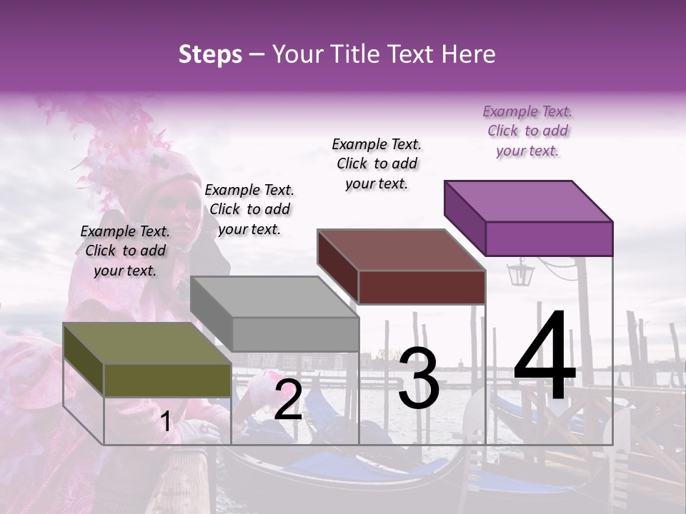 Pink Mask, Venice Carnival, Italy. PowerPoint Template