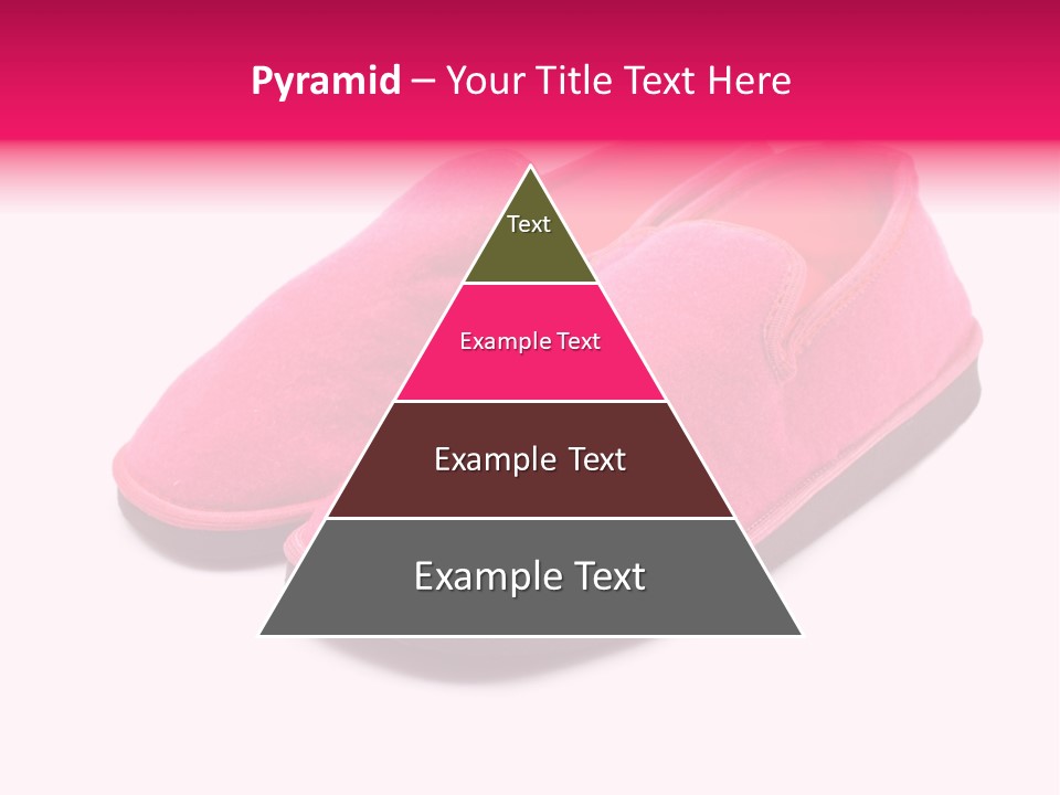 Lady Pink Slippers With Soft Shadow On White Background PowerPoint Template