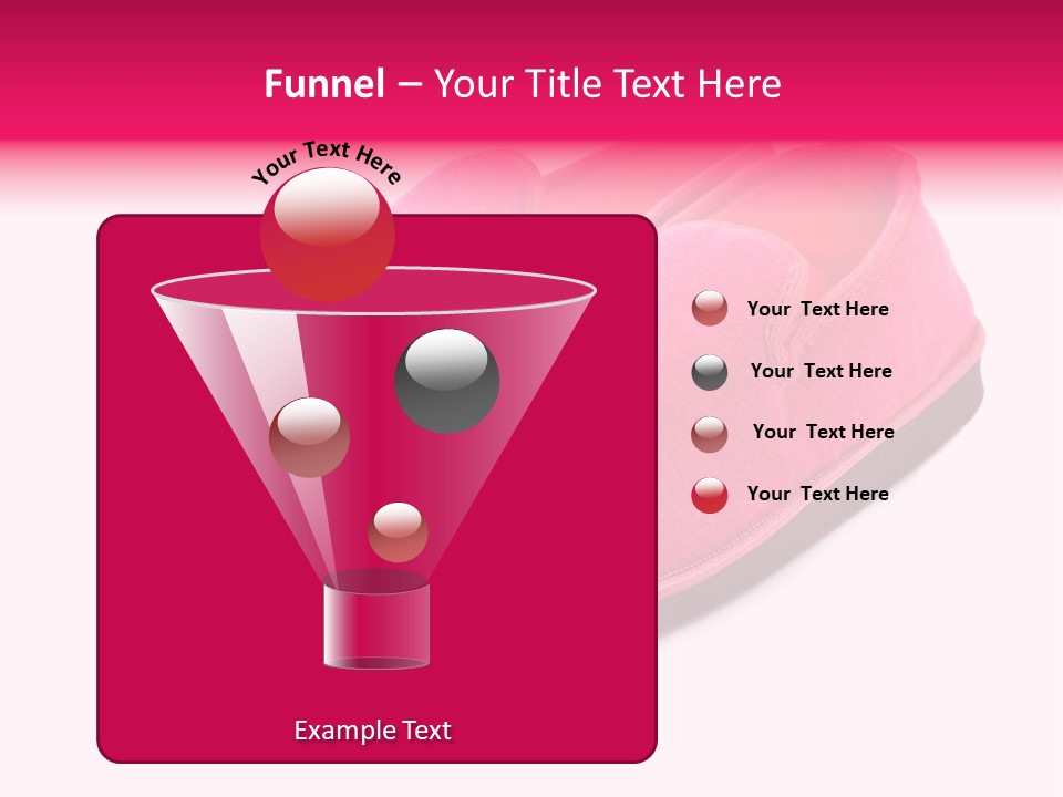 Lady Pink Slippers With Soft Shadow On White Background PowerPoint Template