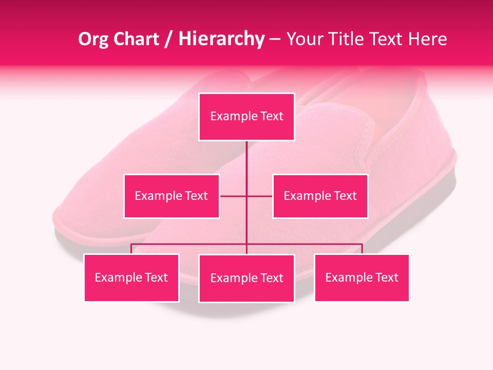Lady Pink Slippers With Soft Shadow On White Background PowerPoint Template