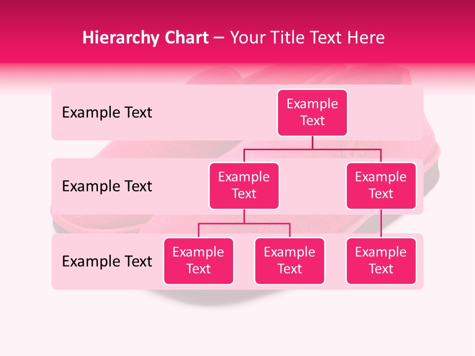 Lady Pink Slippers With Soft Shadow On White Background PowerPoint Template