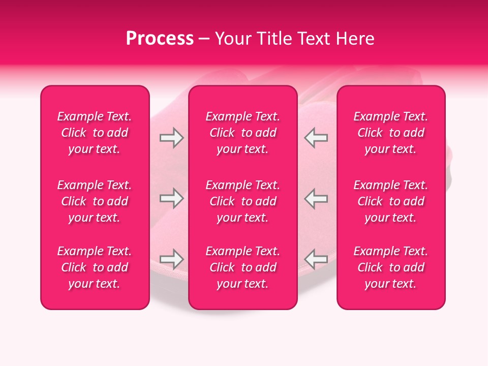 Lady Pink Slippers With Soft Shadow On White Background PowerPoint Template