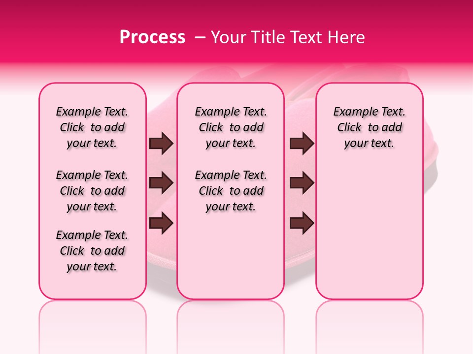 Lady Pink Slippers With Soft Shadow On White Background PowerPoint Template