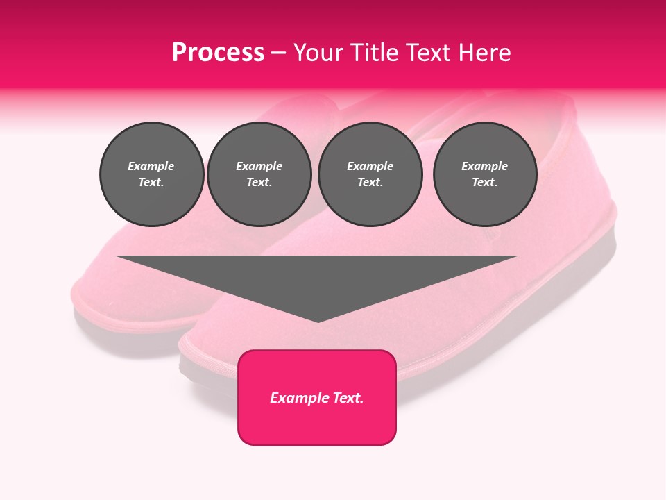 Lady Pink Slippers With Soft Shadow On White Background PowerPoint Template