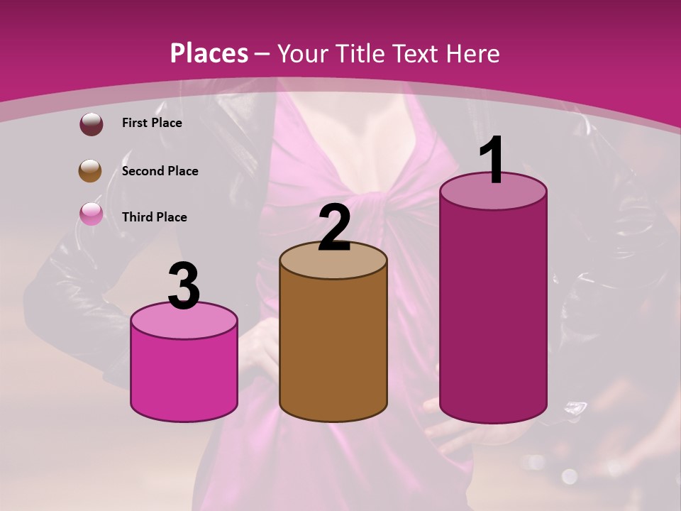 Female Model At Fashion Show PowerPoint Template